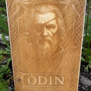Nordische Mythologie Wandbild aus Birkensperrholz – Wikinger Deko mit wählbarem Motiv – Produktansicht