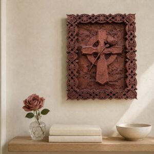 Keltisches Kreuz Wandbild – Celtic Cross Wall Art & keltische Deko